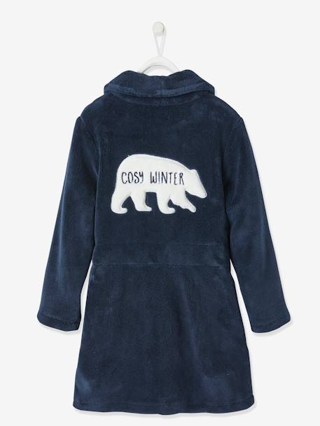 Robe de chambre en maille polaire garçon BLEU FONCE 1 - vertbaudet enfant 