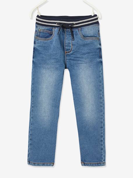 Pantalon en molleton effet denim intérieur chaud denim brut+stone 6 - vertbaudet enfant 