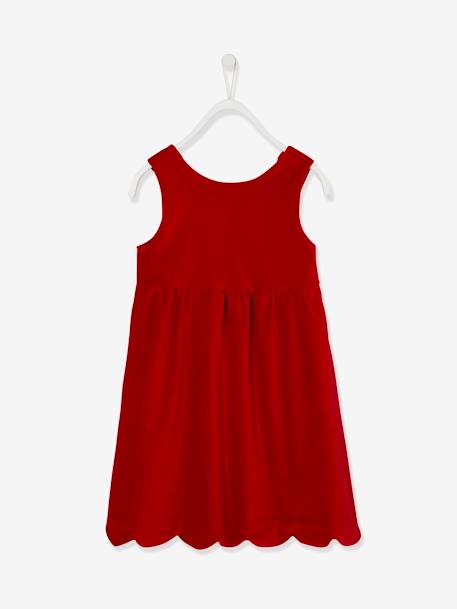 Robe de fête en velours lisse fille noeud au dos rouge+vert 7 - vertbaudet enfant 