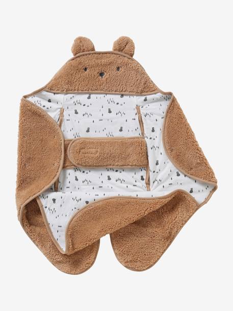 Plaid chancelière bébé en peluche, doublé jersey ivoire+ourson 9 - vertbaudet enfant 