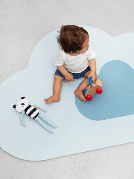 Tapis d'éveil Nuage Small - QUUT BLEU CIEL+GRIS PERLE+ROSE POUDRE 1 - vertbaudet enfant 