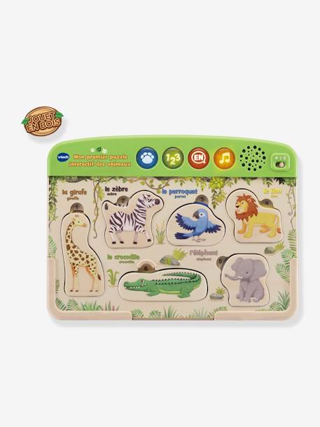 Mon Premier Puzzle Interactif des Animaux - VTECH MARRON 1 - vertbaudet enfant 