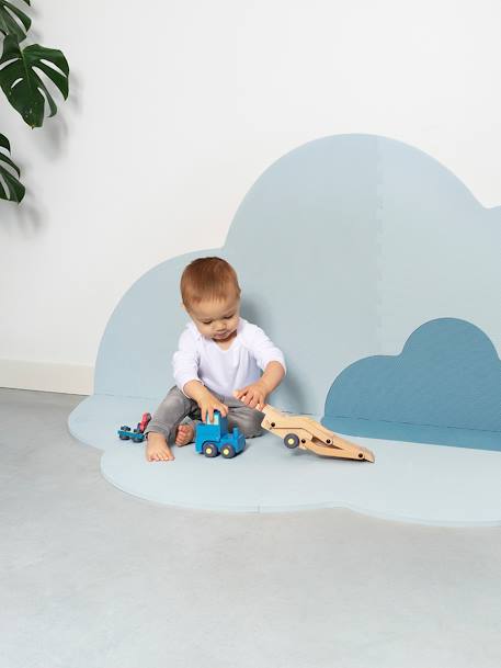 Tapis d'éveil Nuage Large - QUUT BLEU CIEL+GRIS PERLE+ROSE POUDRE+VERT MENTHE 2 - vertbaudet enfant 