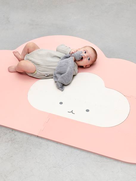 Tapis d'éveil Nuage Small - QUUT BLEU CIEL+GRIS PERLE+ROSE POUDRE 20 - vertbaudet enfant 