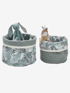 Linge de maison et décoration-Lot de 2 paniers de rangement réversibles HANOÏ