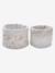 Lot de 2 paniers de rangement réversibles fleurs beige 2 - vertbaudet enfant 