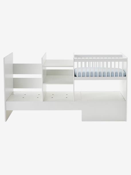 Lit combiné 4 en 1 avec rangements et table à langer EVOLUNID blanc 6 - vertbaudet enfant 