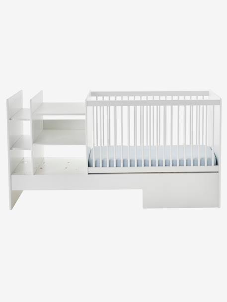 Lit combiné 4 en 1 avec rangements et table à langer EVOLUNID blanc 7 - vertbaudet enfant 