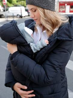 Vêtements de grossesse-Manteau, veste-Doudoune longue évolutive grossesse et post-grossesse