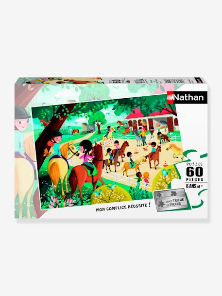 Puzzle 60 Pièces - Bienvenue au Centre Équestre - NATHAN MULTICOLORE 1 - vertbaudet enfant 