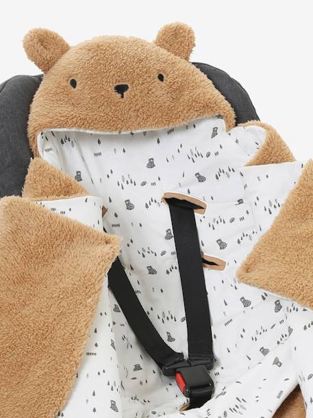 Nid d'ange transformable en peluche Ourson beige+écru+gris souris 7 - vertbaudet enfant 