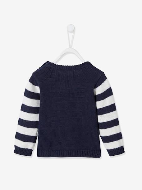 Pull 'Père Noël' bébé en tricot encre 2 - vertbaudet enfant 