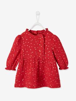 -Robe en gaze de coton bébé ouverture décalée