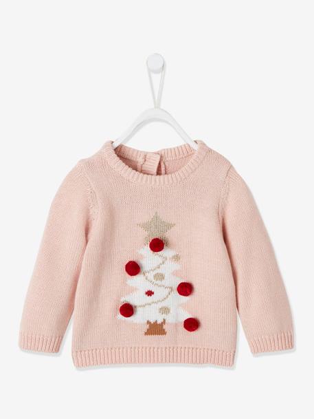 Bébé-Pull, gilet, sweat-Pull-Pull de Noël bébé sapin et pompons