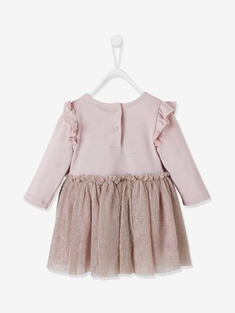 Robe 2 en 1 bébé bleu clair+vieux rose 9 - vertbaudet enfant 