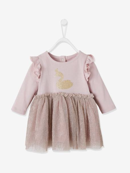 Robe 2 en 1 bébé bleu clair+vieux rose 8 - vertbaudet enfant 