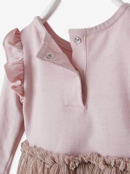 Robe 2 en 1 bébé bleu clair+vieux rose 11 - vertbaudet enfant 