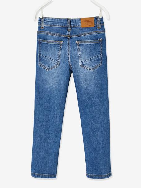 Jean droit MorphologiK MEDIUM 'waterless' garçon DENIM BRUT+STONE 13 - vertbaudet enfant 