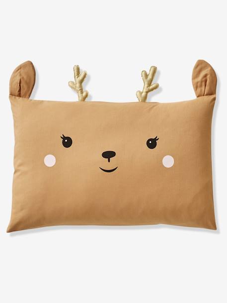 Taie d'oreiller bébé biche GREEN FOREST beige 3 - vertbaudet enfant 