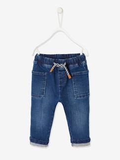 -Pantalon en denim bébé taille élastiquée