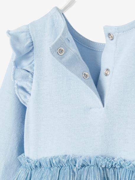 Robe 2 en 1 bébé bleu clair+vieux rose 5 - vertbaudet enfant 