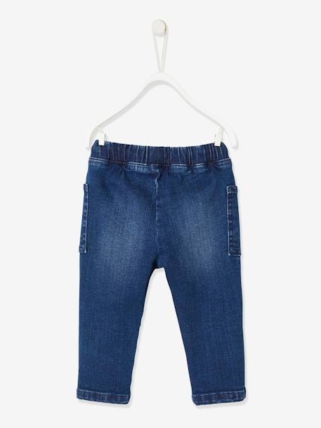 Pantalon en denim bébé taille élastiquée denim brut+double stone 4 - vertbaudet enfant 