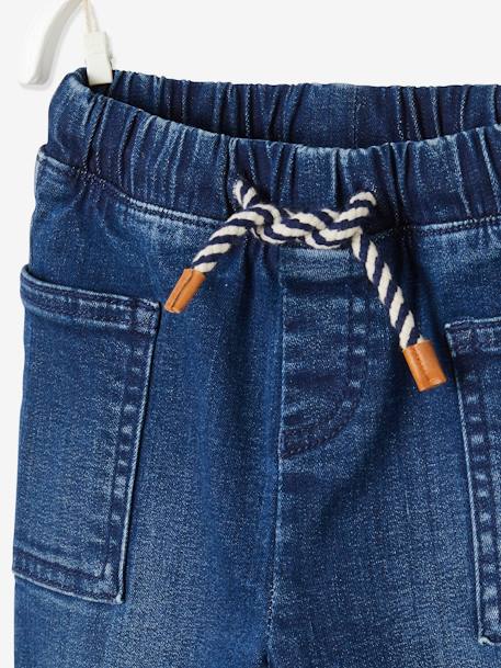 Pantalon en denim bébé taille élastiquée denim brut+double stone 5 - vertbaudet enfant 