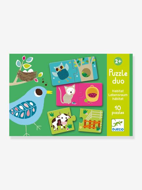 Puzzle Duo Habitat - DJECO MULTICOLORE 2 - vertbaudet enfant 