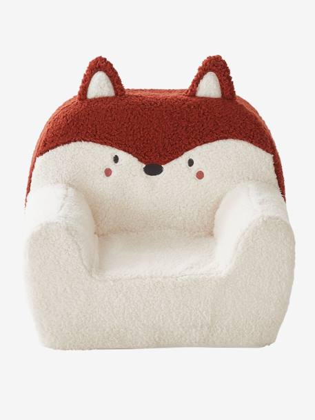 Fauteuil en mousse et fausse fourrure Renard Blanc renard 2 - vertbaudet enfant 