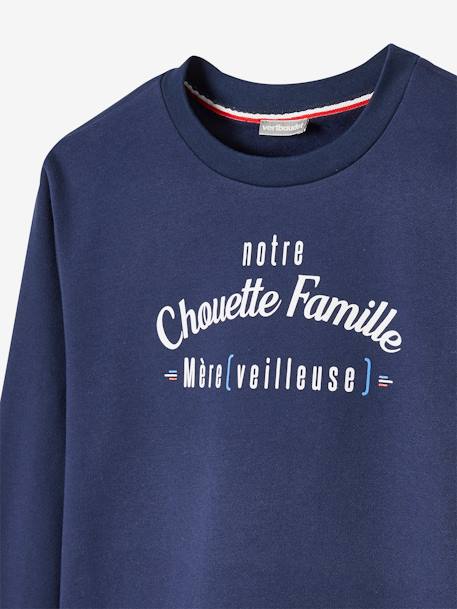 Sweat femme notre Chouette Famille collection capsule vertbaudet fabrication française MARINE GRISE 3 - vertbaudet enfant 