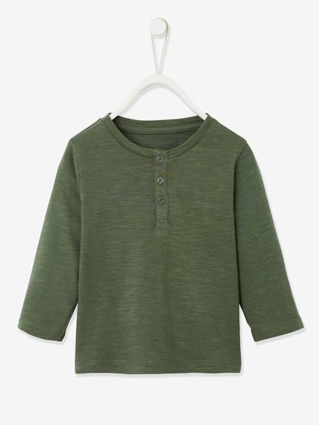 T-shirt tunisien bébé garçon BASICS personnalisable encre+pêche+sable+vert foncé 19 - vertbaudet enfant 