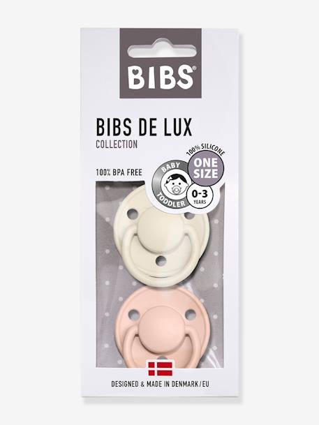 Lot de 2 sucettes-tétines BIBS De Lux en silicone Gris fer + bleu layette+Ivoire + rose poudré+Terracotta + rose poudré+Vert amande + gris nuage 6 - vertbaudet enfant 