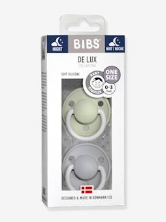 Puériculture-Repas-Lot de 2 sucettes-tétines BIBS De Lux en silicone