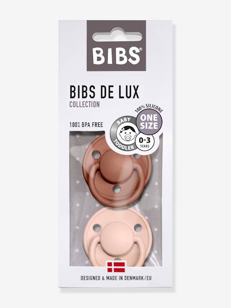 Lot de 2 sucettes-tétines BIBS De Lux en silicone Gris fer + bleu layette+Ivoire + rose poudré+Terracotta + rose poudré+Vert amande + gris nuage 11 - vertbaudet enfant 