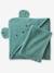 Cape de bain gaze de coton + gant de toilette BIO* bleu+ocre+rose+vert 19 - vertbaudet enfant 