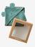 Cape de bain gaze de coton + gant de toilette BIO* bleu+ocre+rose+vert 18 - vertbaudet enfant 