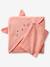 Cape de bain gaze de coton + gant de toilette BIO* bleu+ocre+rose+vert 13 - vertbaudet enfant 