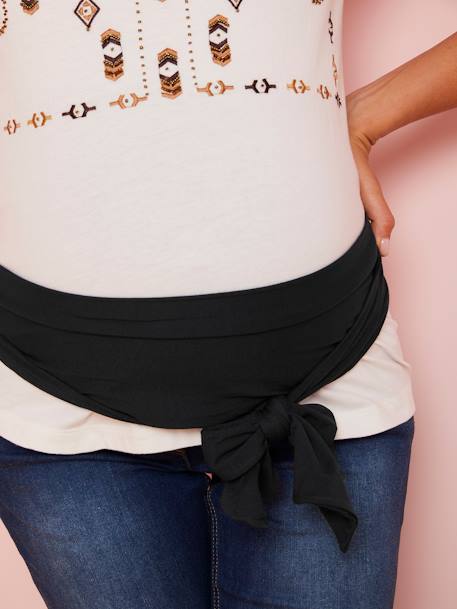 Ceinture maternité en maille à nouer noir 6 - vertbaudet enfant 