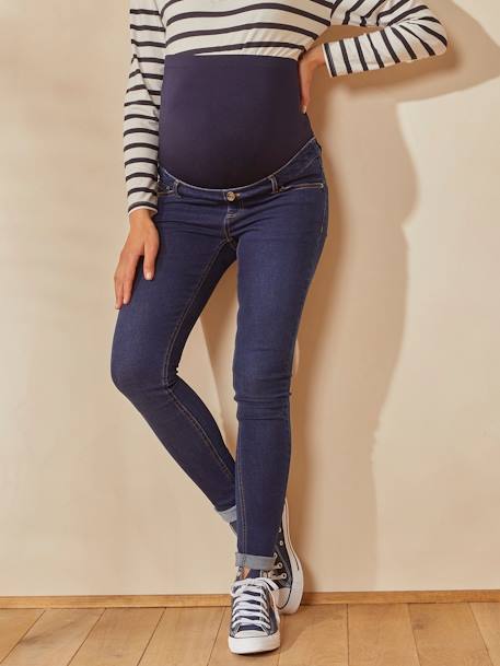 Jean skinny de grossesse bandeau sans couture Bleu délavé+BRUT+GRIS/NOIR 7 - vertbaudet enfant 