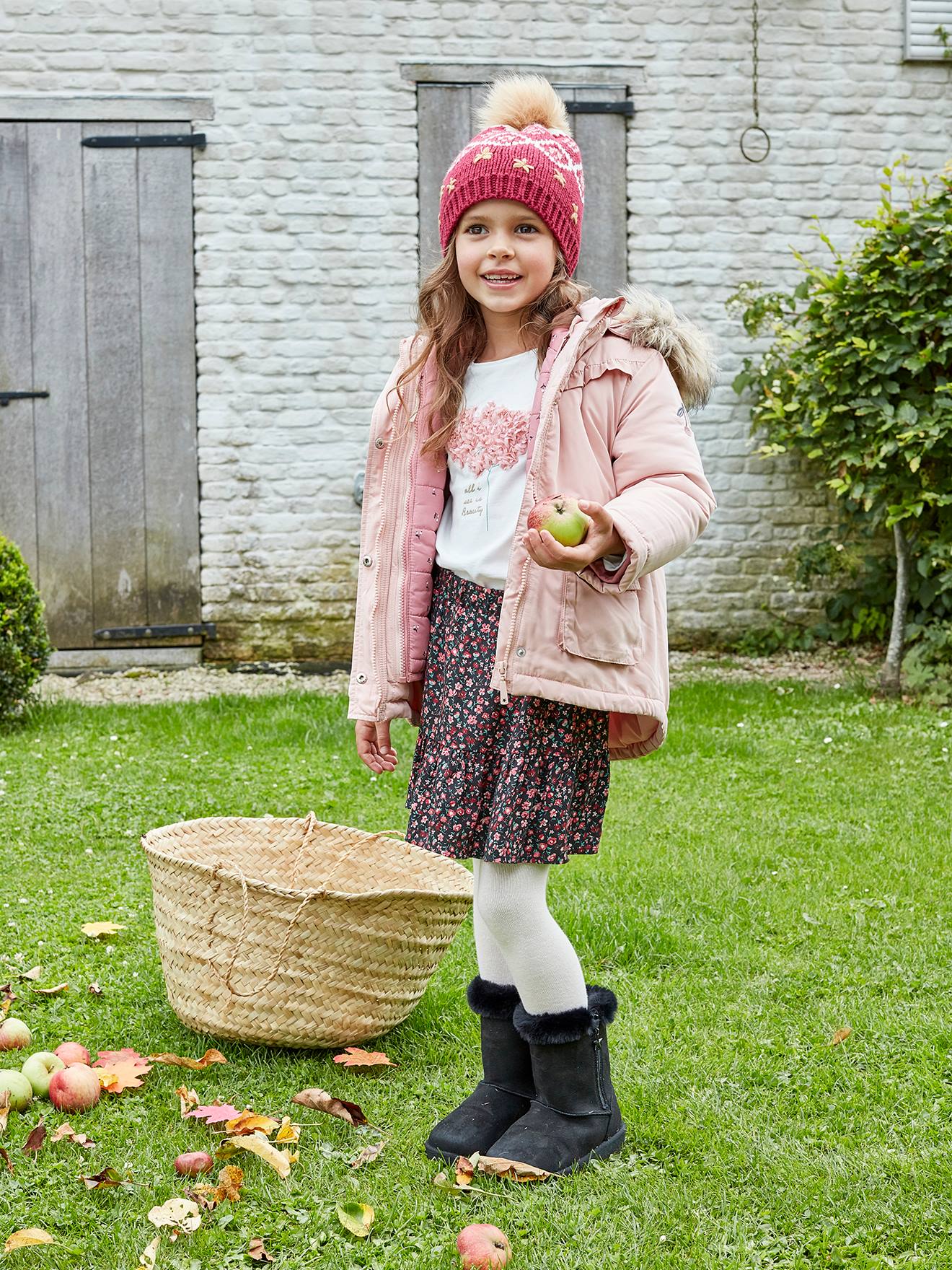 Manteau fille Rose Vente en ligne de manteaux enfants filles