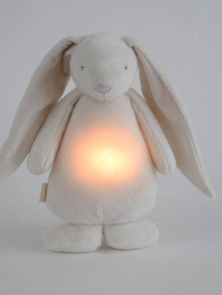 Veilleuse peluche MOONIE Lapin Crème+Crème/rose+Gris clair+rose 2 - vertbaudet enfant 