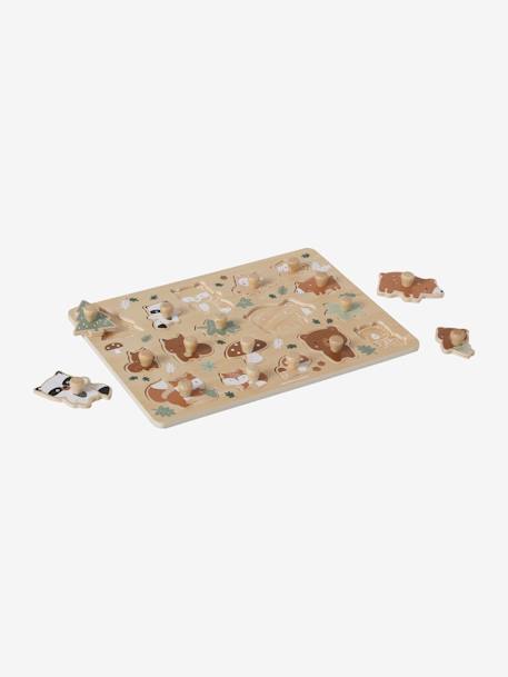 Puzzle boutons GREEN FOREST en bois FSC® multicolore 4 - vertbaudet enfant 