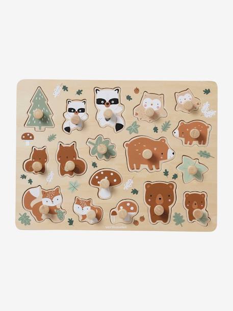 Puzzle boutons GREEN FOREST en bois FSC® multicolore 5 - vertbaudet enfant 