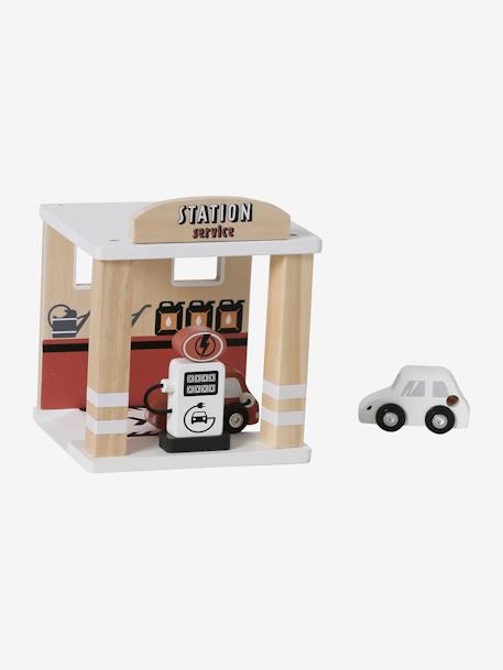 Garage + station service en bois FSC® multicolore 4 - vertbaudet enfant 