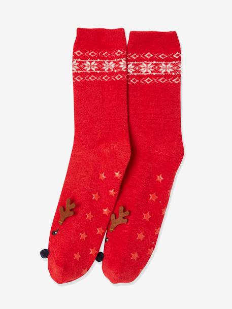 Pack chaussettes noël fille enfant + adulte rouge foncé imprimé 3 - vertbaudet enfant 