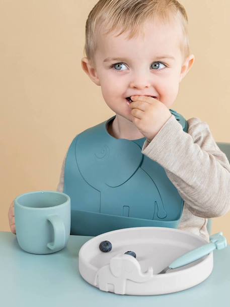 Tasse à 2 poignées DONE BY DEER Peekaboo Crocodile en silicone BLEU+ROSE+VERT 2 - vertbaudet enfant 