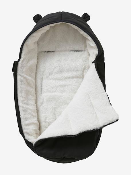 Chancelière coque et nacelle en toile déperlante Encre+noir 8 - vertbaudet enfant 