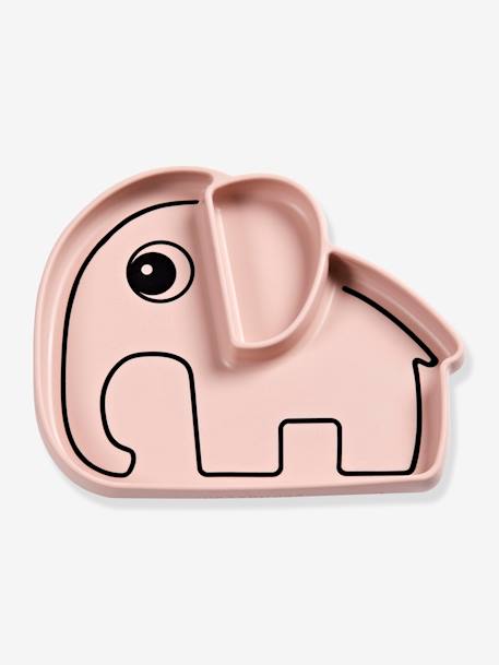 Assiette DONE BY DEER Stick&Stay Elephant en silicone BLEU+ROSE+sable 6 - vertbaudet enfant 