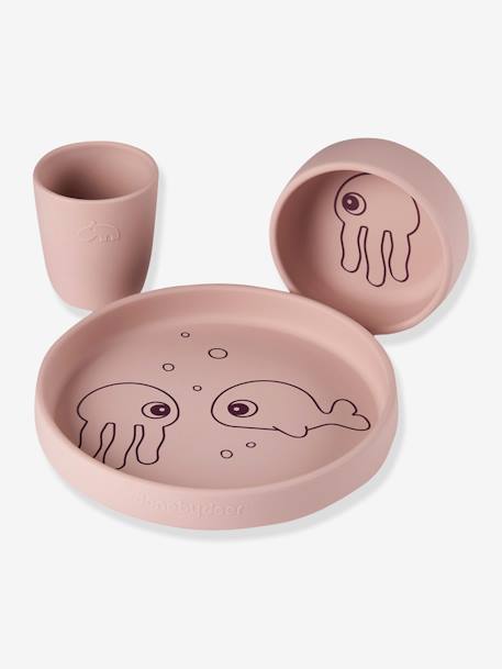 Coffret repas 3 pièces DONE BY DEER Sea Friends en silicone BLEU+ROSE 8 - vertbaudet enfant 