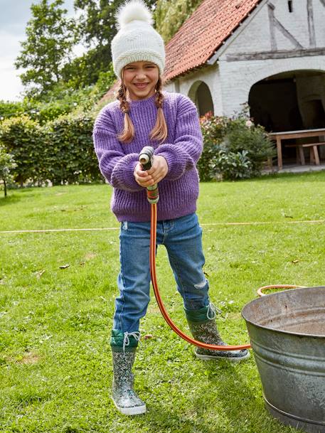 Bottes de pluie imprimées fille col matelassé vert 8 - vertbaudet enfant 